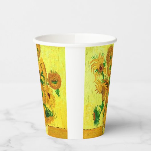 Van Gogh Sunflower Papieren Bekers (Links)