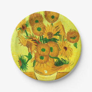 Van Gogh Sunflower Papieren Bordje