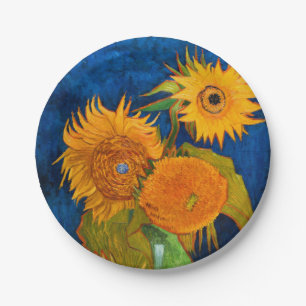 Van Gogh Sunflower Papieren Bordje