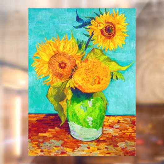 Van Gogh Sunflower Raamsticker (Vel 2)