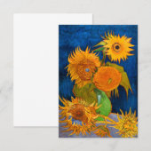 Van Gogh Sunflower RSVP Kaartje (Voorkant / Achterkant)