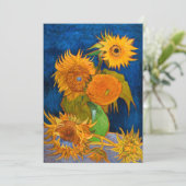 Van Gogh Sunflower Save The Date (Staand voorkant)