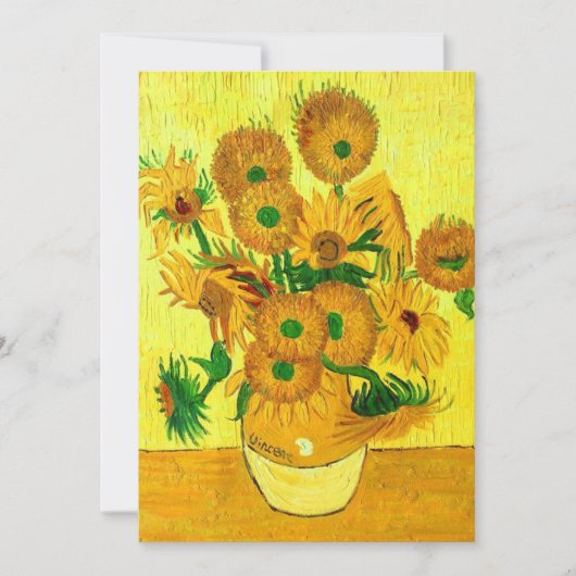 Van Gogh Sunflower Save The Date (Voorkant)