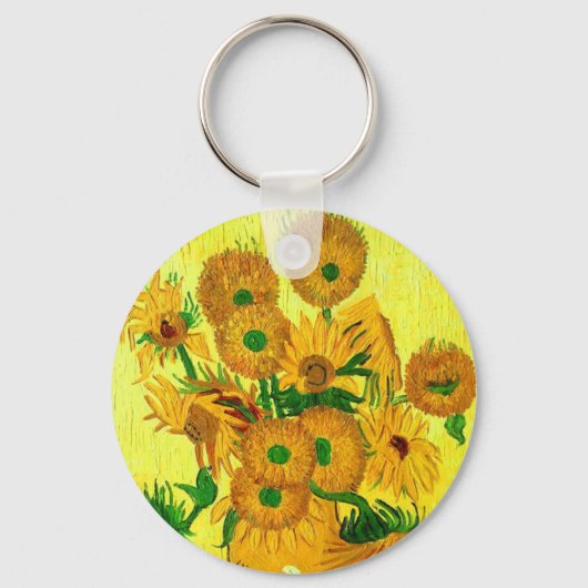 Van Gogh Sunflower Sleutelhanger (Voorkant)