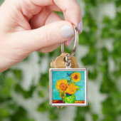 Van Gogh Sunflower Sleutelhanger (Hand)