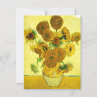 Van Gogh Sunflower Uitnodigingen
