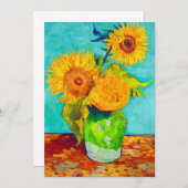 Van Gogh Sunflowers  Save The Date (Voorkant / Achterkant)