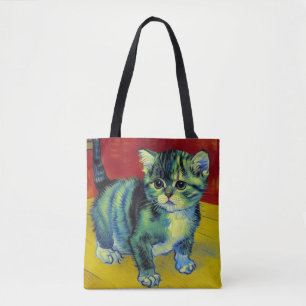 Van Gogh Tabby Cat Draagtas