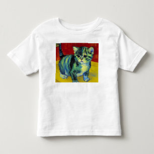 Van Gogh Tabby Cat Kinder Shirts