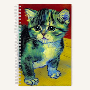 Van Gogh Tabby Cat Notitieboek