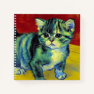 Van Gogh Tabby Cat Notitieboek
