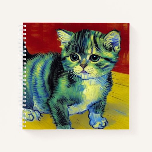 Van Gogh Tabby Cat Notitieboek (Voorkant)