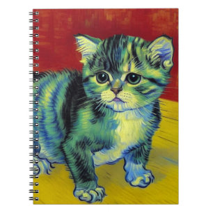 Van Gogh Tabby Cat Notitieboek