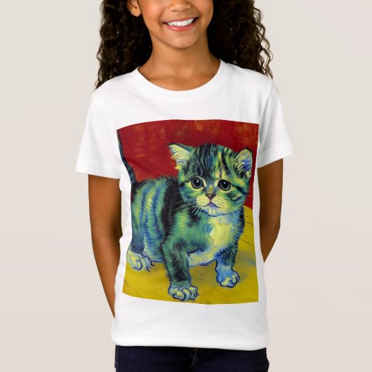 Van Gogh Tabby Cat T-shirt (Voorkant)