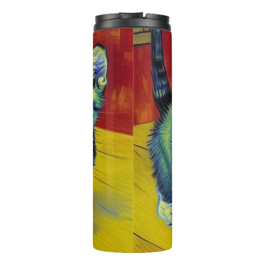Van Gogh Tabby Cat Thermosbeker (Achterkant)
