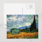 Van Gogh - Tarweveld met cipres Briefkaart (Voorkant / Achterkant)