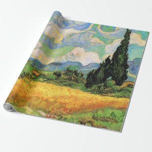 Van Gogh Tarweveld met cipressen bij Haute Galline Cadeaupapier