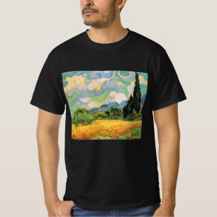Van Gogh Tarweveld met cipressen bij Haute Galline T-shirt