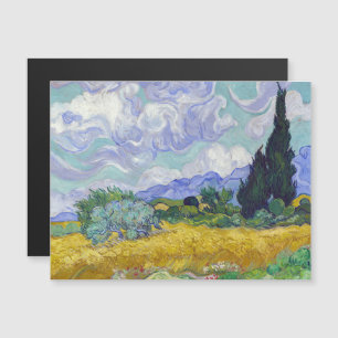 Van Gogh - Tarweveld met cipressen Magnetische kaa