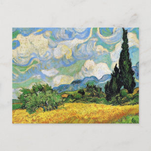 Van Gogh - Tarweveld met Cypresse Briefkaart