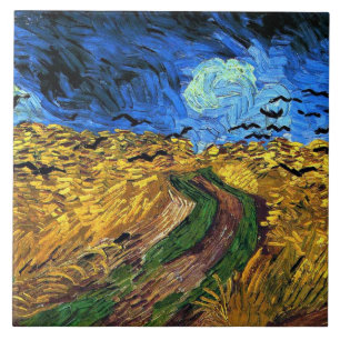 Van Gogh - Tarweveld met Kraaien, Tegeltje