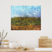 Van Gogh: Tarweveld met papavers en Lark Poster (Keuken)