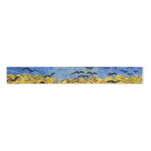 Van Gogh Tarwevelden impressionistisch schilderij Grosgrain Lint (Voorkant)