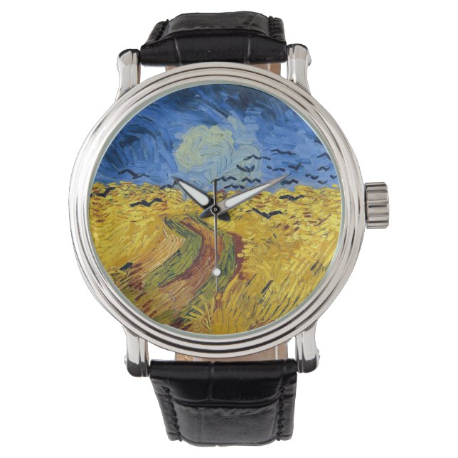 Van Gogh Tarwevelden impressionistisch schilderij Horloge (Voorkant)