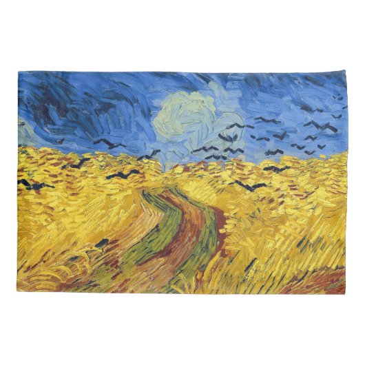 Van Gogh Tarwevelden impressionistisch schilderij Kussensloop (Achterkant)