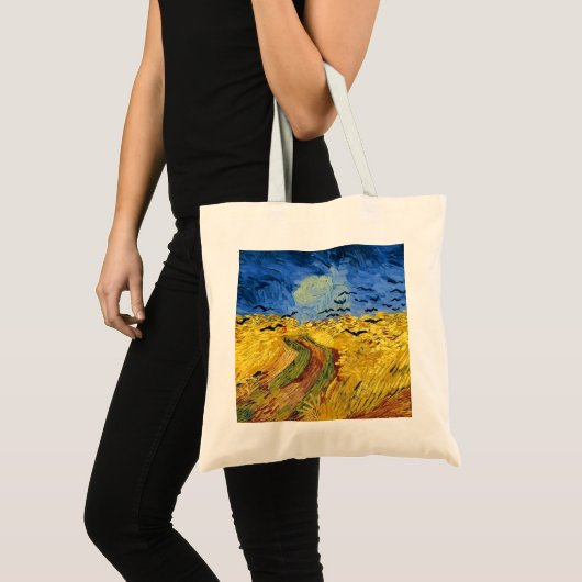Van Gogh Tarwevelden impressionistisch schilderij Tote Bag (Voorkant (product))