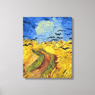 Van Gogh Tarwevelden impressionistische Schilderij Canvas Afdruk