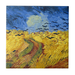 Van Gogh Tarwevelden impressionistische Schilderij Tegeltje