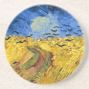 Van Gogh Tarwevelden impressionistische Schilderij Zandsteen Onderzetter