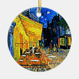 Van Gogh - terras aan het café, beroemd schilderij Keramisch Ornament