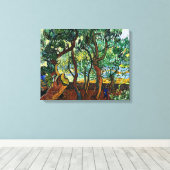 Van Gogh - The Garden of the Asilum Canvas Afdruk (Insitu (Houten vloer))