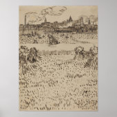 Van Gogh The Harvest Sketches Poster (Voorkant)