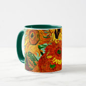 Van Gogh - Tournesols 12 Mug à café à deux tons (Devant gauche)