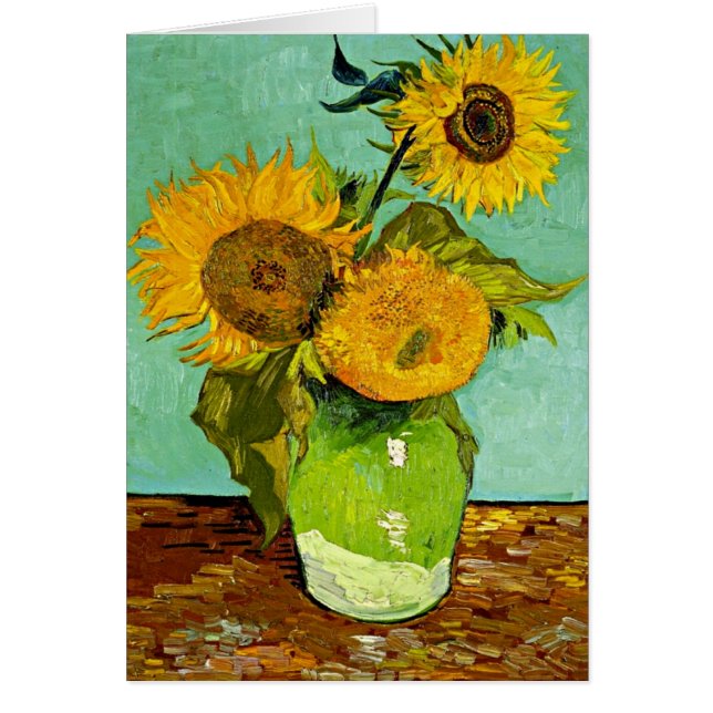 Van Gogh - Tournesols (trois), peinture Van Gogh (Devant)