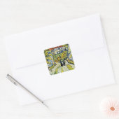 Van Gogh - Trap aan de Auvers, Vierkante Sticker (Envelop)