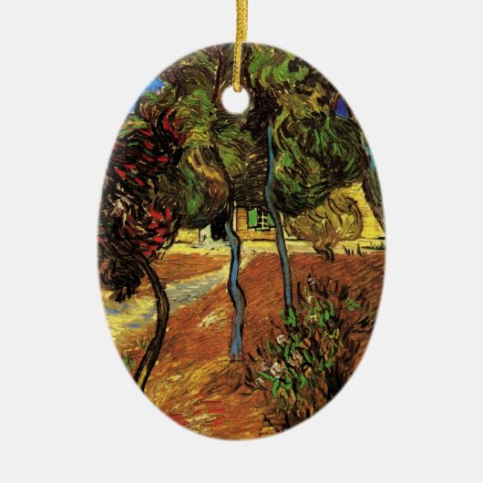 Van Gogh Trees in de tuin, Saint Paul Hospital Keramisch Ornament (Voorkant)
