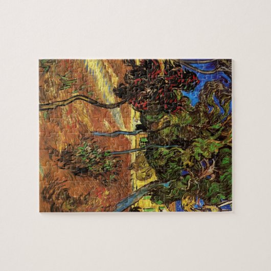 Van Gogh Trees in de tuin, Saint Paul Hospital Legpuzzel (Horizontaal)