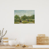 Van Gogh - tuin in Montmartre met overs Poster (Keuken)