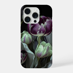 Van Gogh Tulpen, Diep paarse fantasierijke tuin iPhone 15 Pro Hoesje