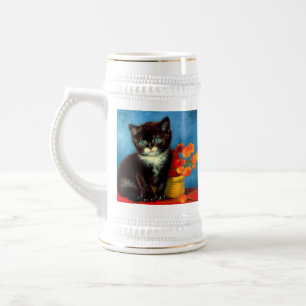 Van Gogh Tuxedo Cat Bierpul