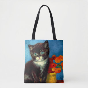 Van Gogh Tuxedo Cat Draagtas