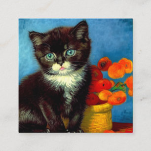 Van Gogh Tuxedo Cat Informatiekaartje