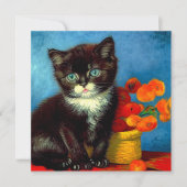 Van Gogh Tuxedo Cat Kaart (Voorkant)