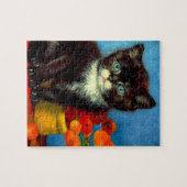 Van Gogh Tuxedo Cat Legpuzzel (Horizontaal)