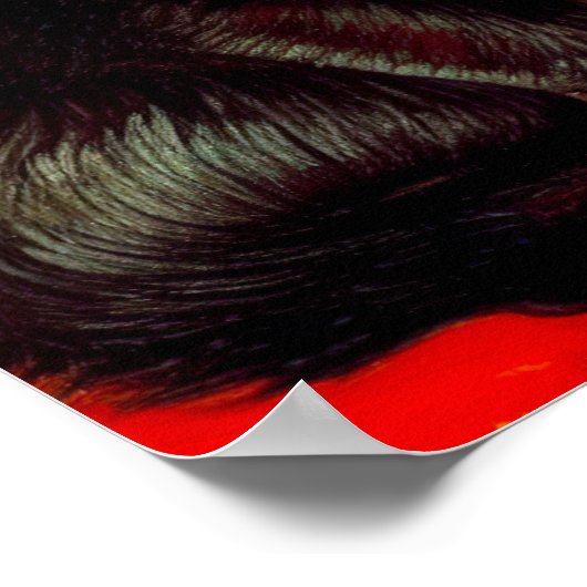 Van Gogh Tuxedo Cat Poster (Hoek)