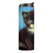 Van Gogh Tuxedo Cat Thermosbeker (Gedraaid links)